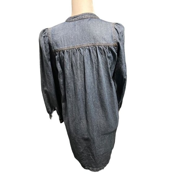 NWT Madewell Women's Blue Denim Patch-Pocket Popover Shirt Dress XS - Picture 4 of 8